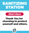 Stand Mount Sanitizing Station