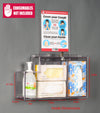 Locking Respiratory Hygiene Station S on Acrylic Stand